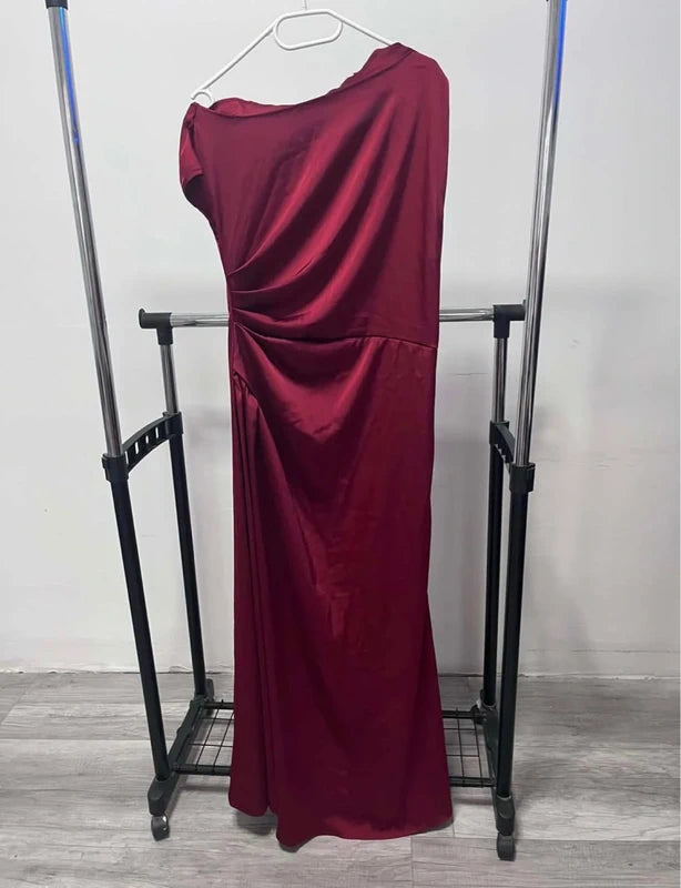 Shein bordó estélyi ruha – L