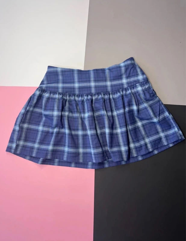 H&M kék kockás mini szoknya – M méret