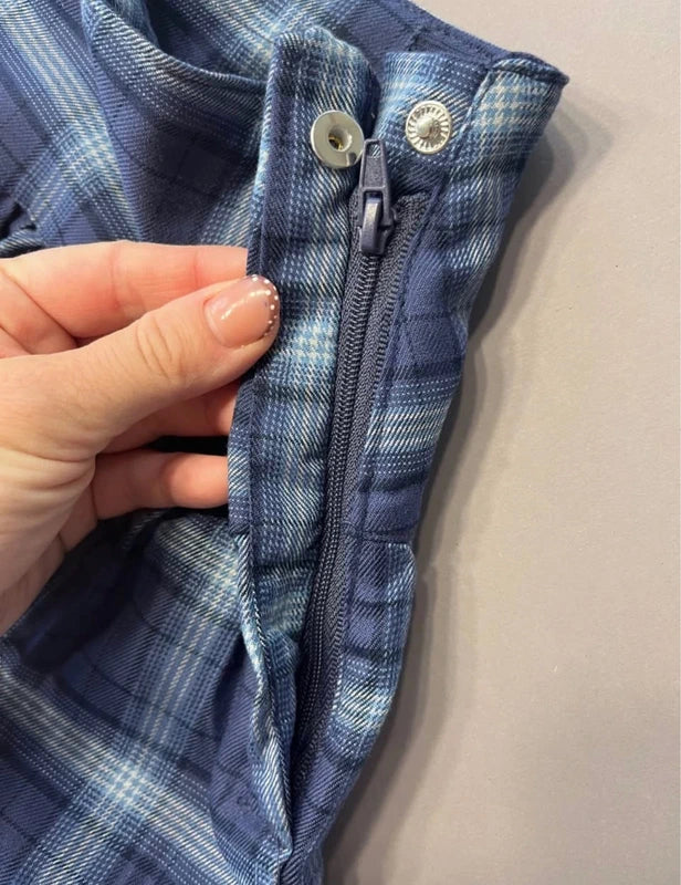H&M kék kockás mini szoknya – M méret