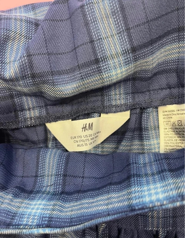 H&M kék kockás mini szoknya – M méret