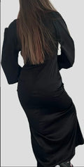 Shein fekete hosszú ruha – M