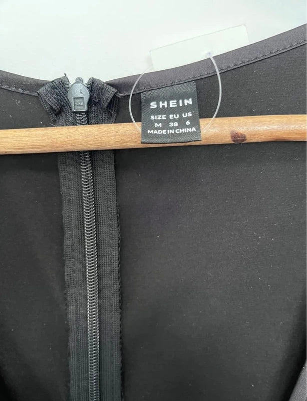 Shein fekete hosszú ruha – M