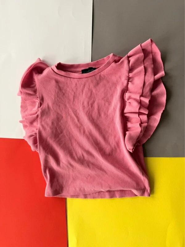 Even&Odd pink fodros ujjú felső S