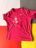 Shein pink pillangós póló L