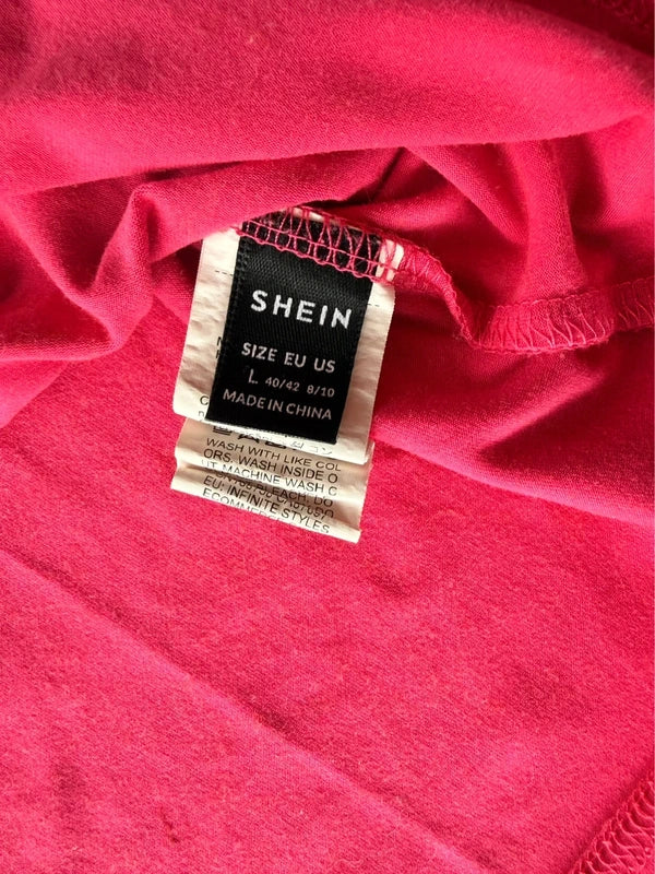 Shein pink pillangós póló L