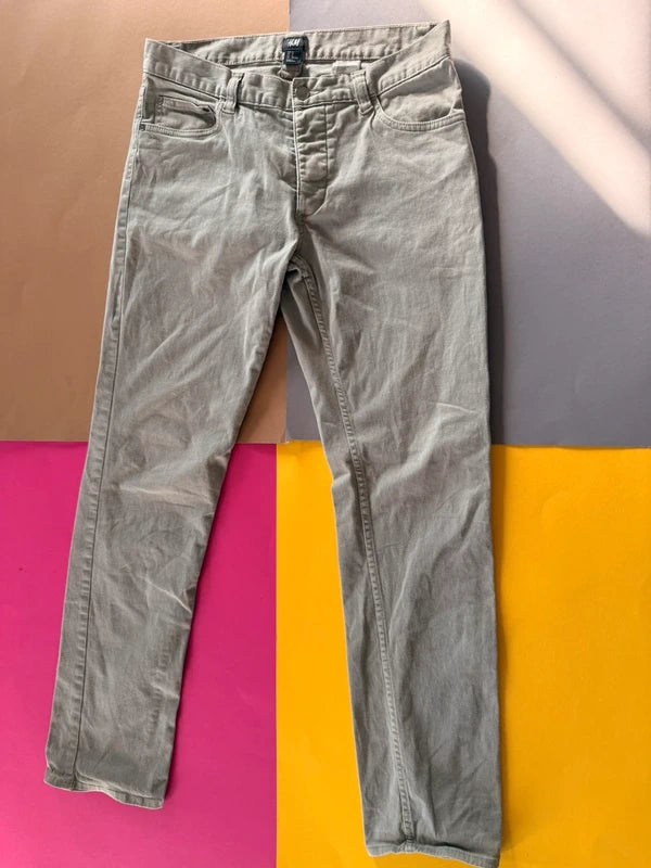 H&M világos bézs szűkített nadrág – 31