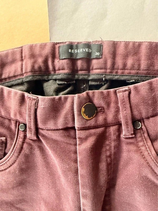 Reserved bordó slim fit nadrág – 30
