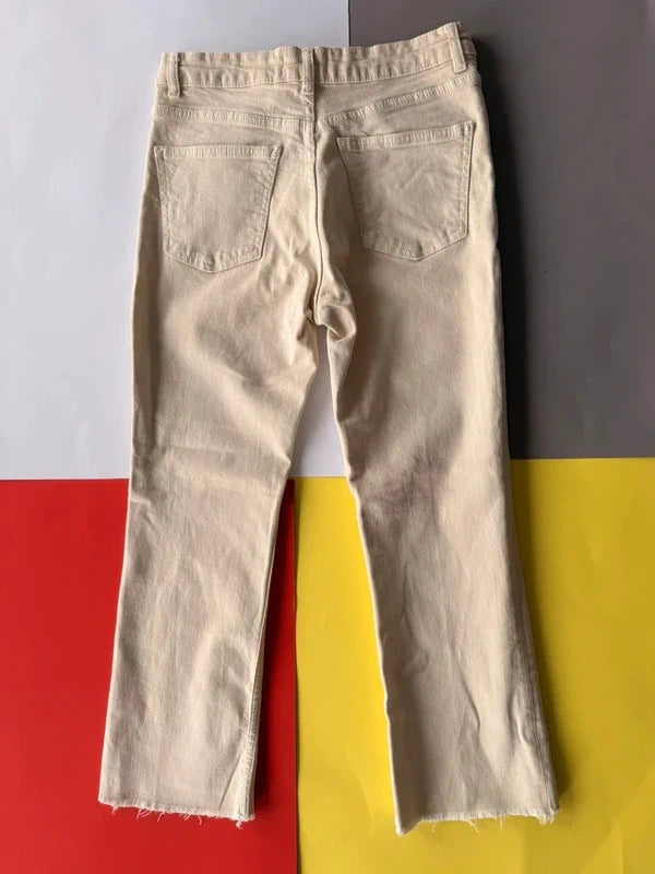 ZARA krém straight flare farmer – EUR 38 / M