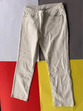 DENIM 1982 krém egyenes szárú farmer – 42