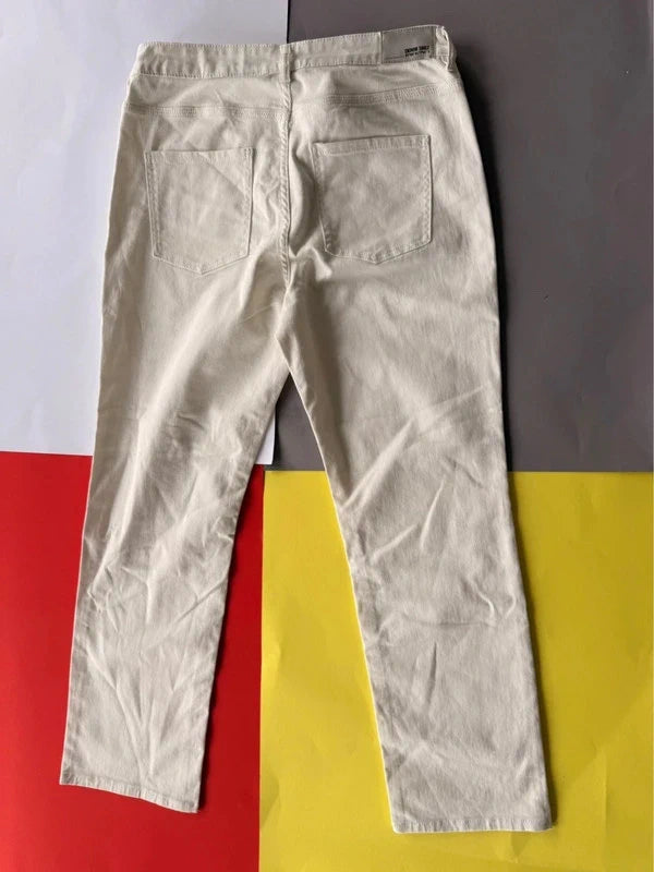 DENIM 1982 krém egyenes szárú farmer – 42