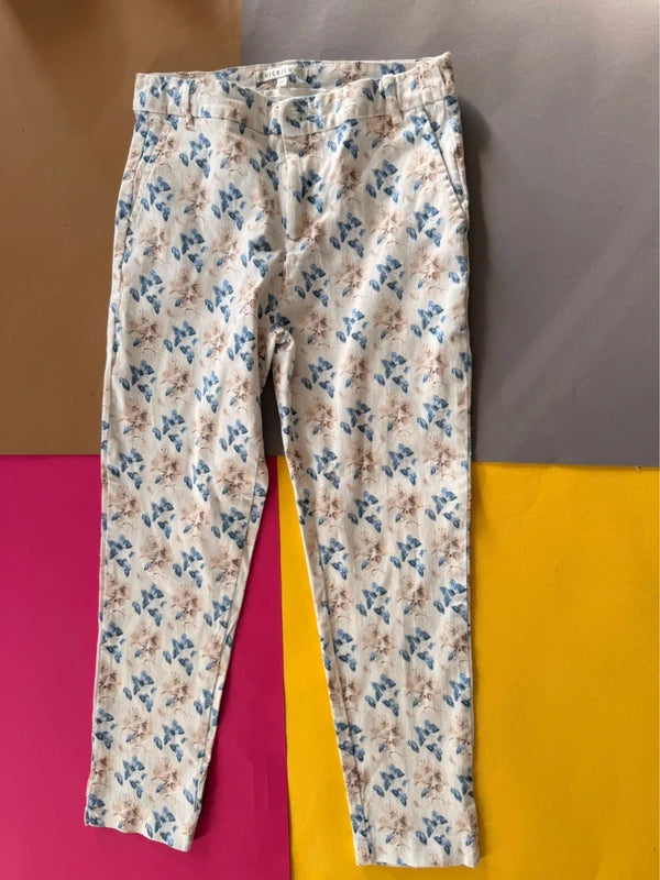 Chic&Jeune krém / kék mintás női farmer – 38