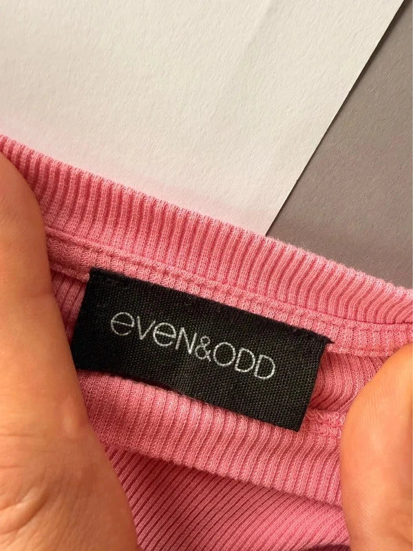 Even&Odd pink fodros ujjú felső – L (S méretre ajánlott)