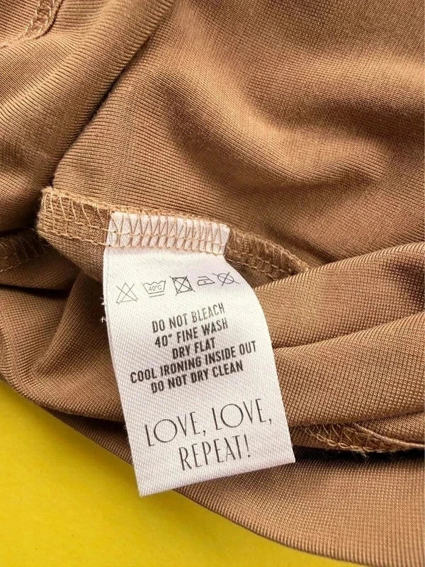 Love Love barna rövid ujjú női felső – M