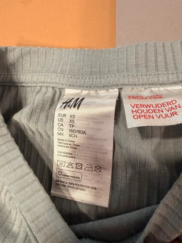 H&M bordázott kék felső – XS