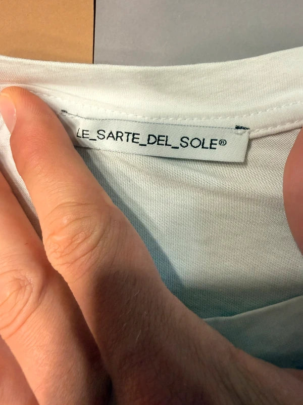 Le Sarte Del Sole fehér női felső rojtos ujjrésszel S/M