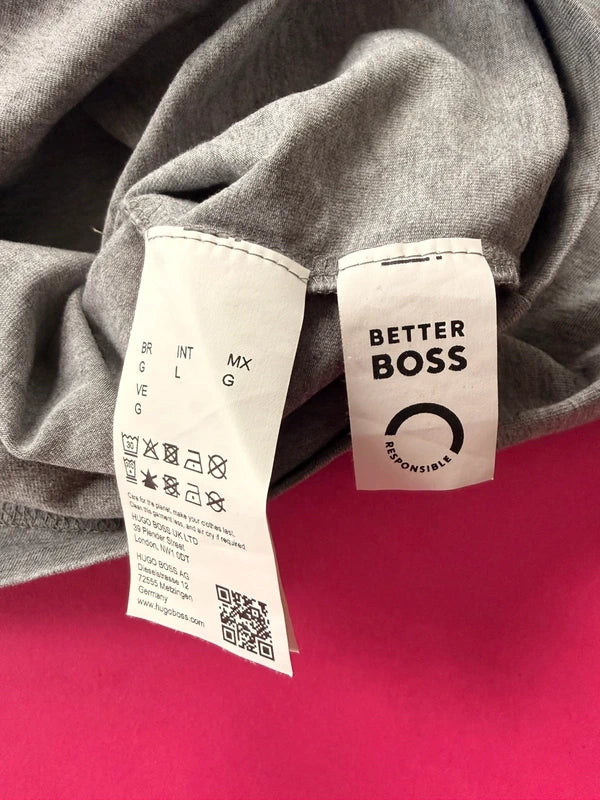 BOSS férfi póló – világosszürke L