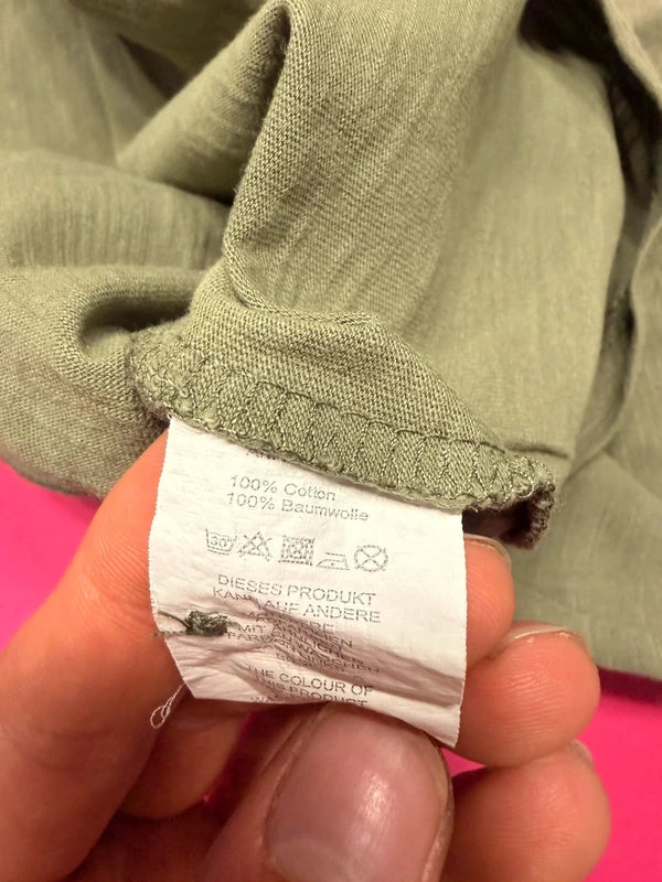 17&CO férfi henley póló – olívazöld XXL