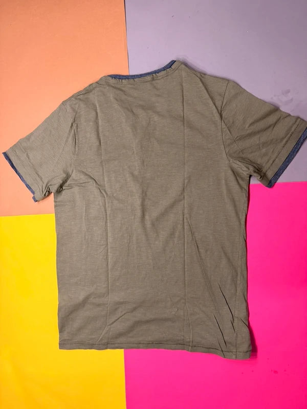 17&CO férfi henley póló – olívazöld XXL