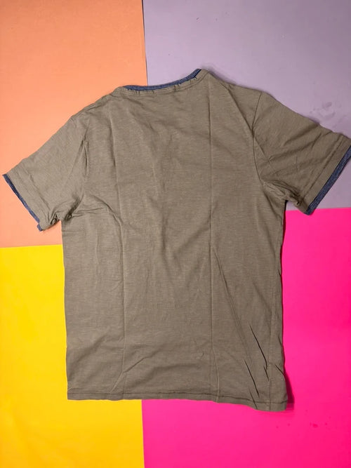 17&CO férfi henley póló – olívazöld XXL