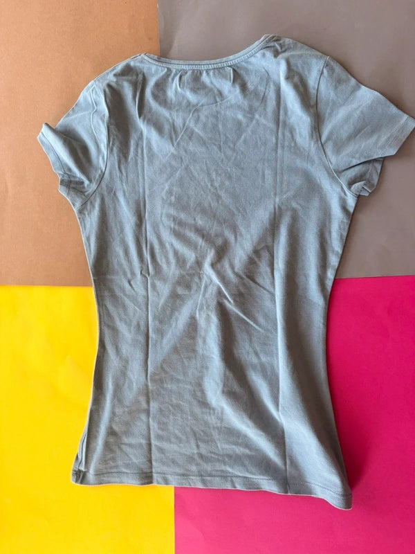 Zara Collection női póló világoskék strasszöves S