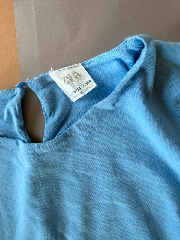 Zara Girls világoskék rövidített felső – 13-14 év / 164