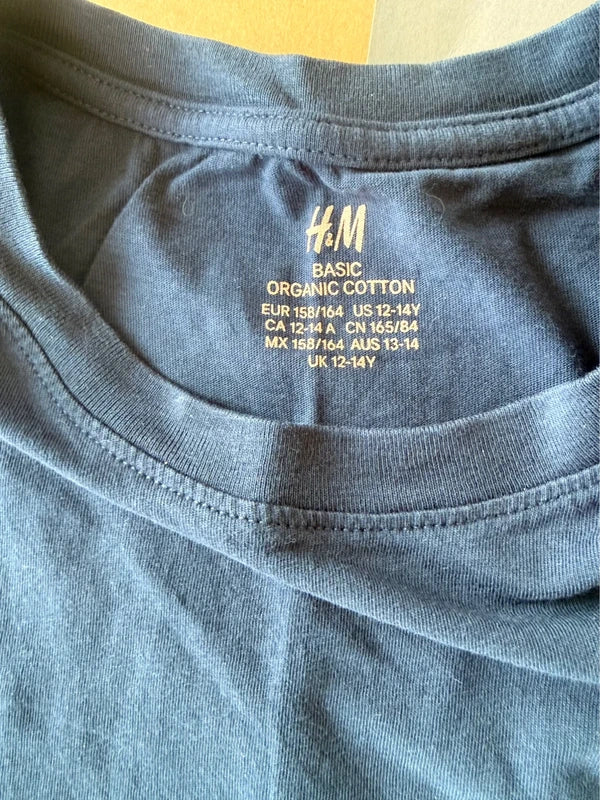 H&M Basic női póló – sötétkék S