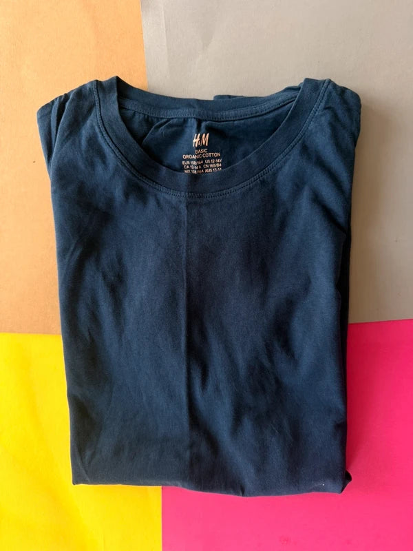 H&M Basic női póló – sötétkék S